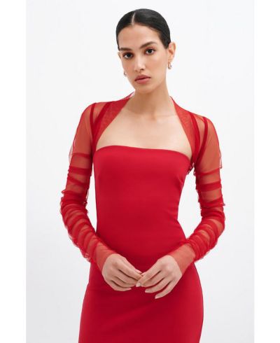 Marcella Women's Madison Long-Sleeve Sheer Mesh Cocktail Bolero