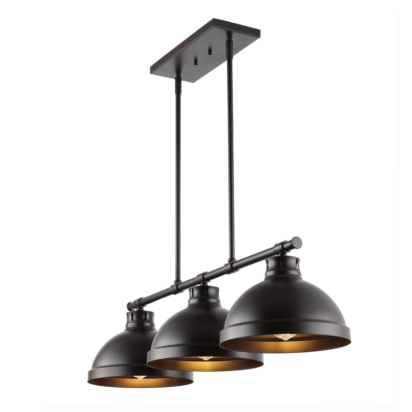 Asher Industrial Farmhouse Iron Linear LED Pendant