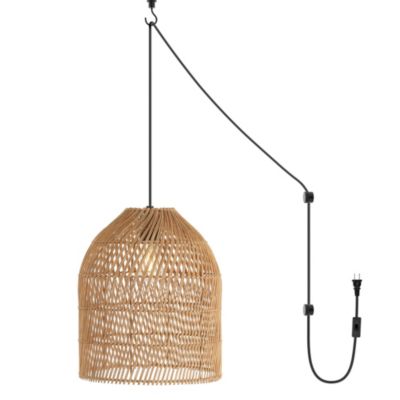 Подвесной светильник Koda Farmhouse Coastal Bohemian Rattan LED