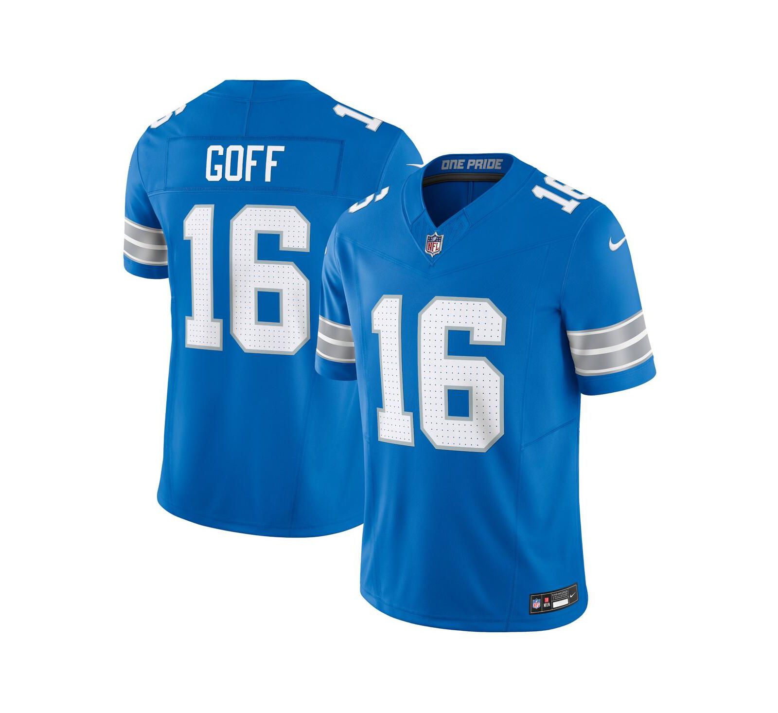Nike Men's Jared Goff Blue Detroit Lions Vapor F.U.S.E. Limited Jersey
