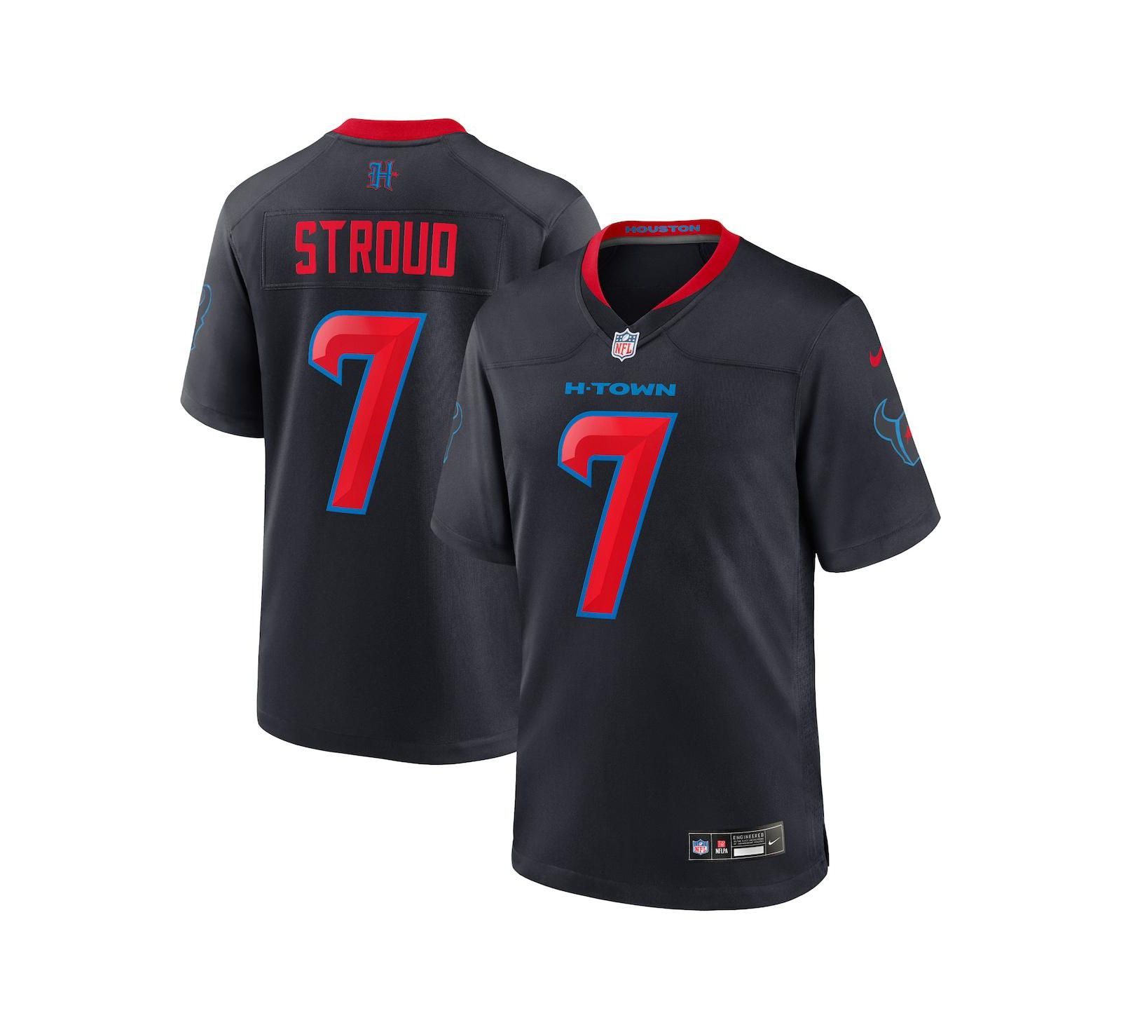 Мужская игровая джерси Nike C.J. Stroud Navy Houston Texans 2nd Alternate