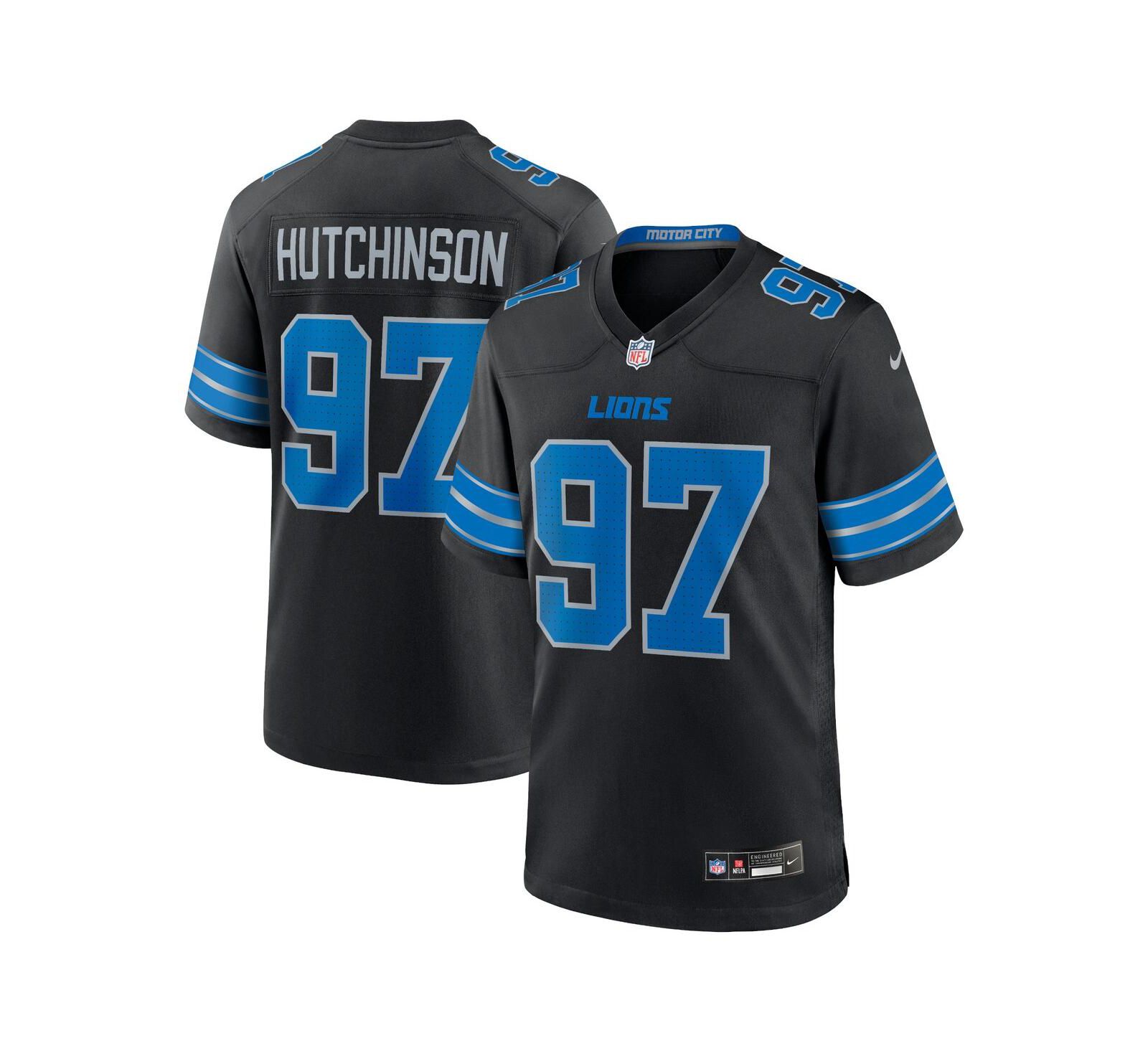 Мужская игровая джерси Nike Aidan Hutchinson Detroit Lions 2nd Alternate