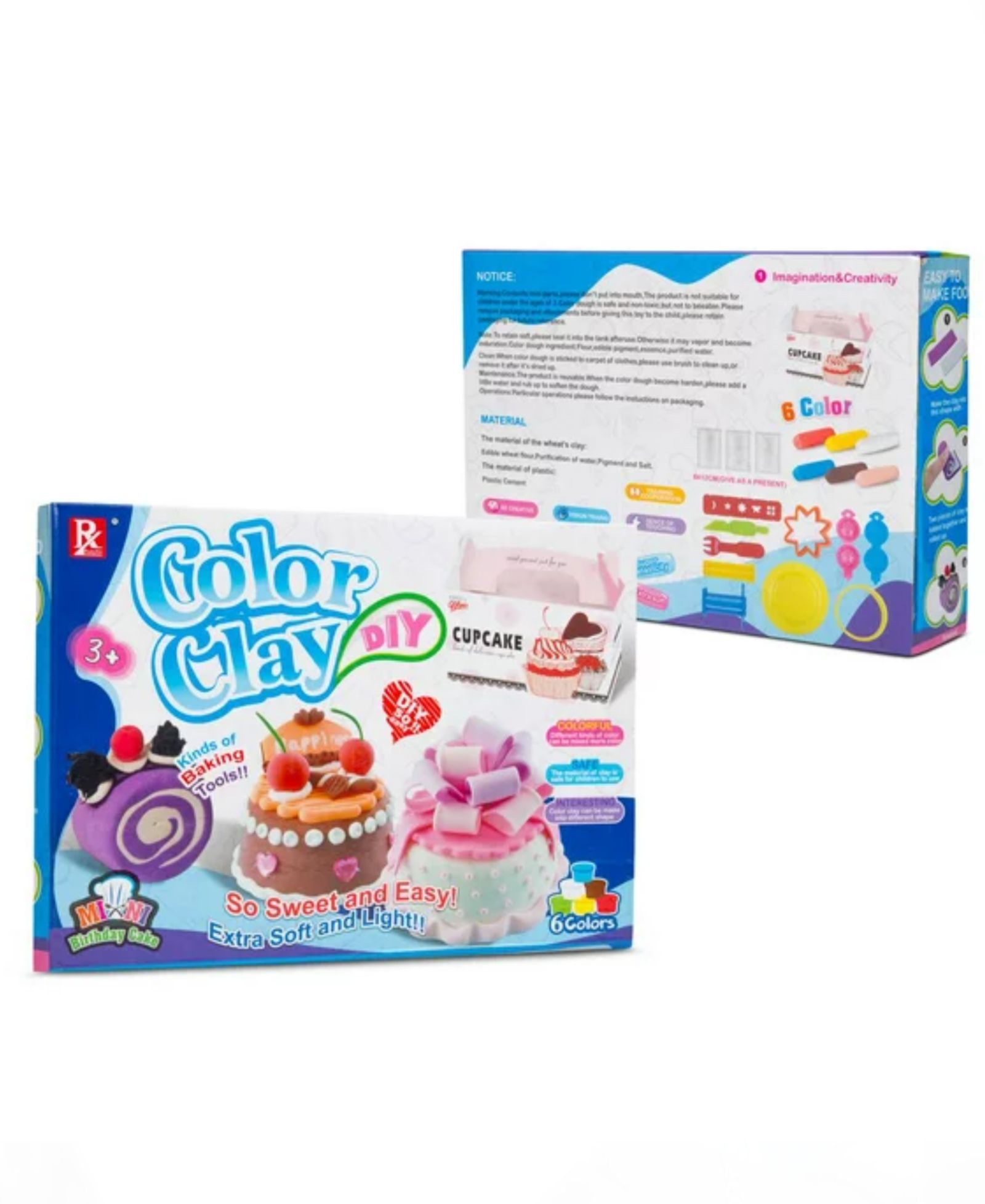 Play Baby набор для изготовления торта из глины DIY Clay Birthday Cake Kit