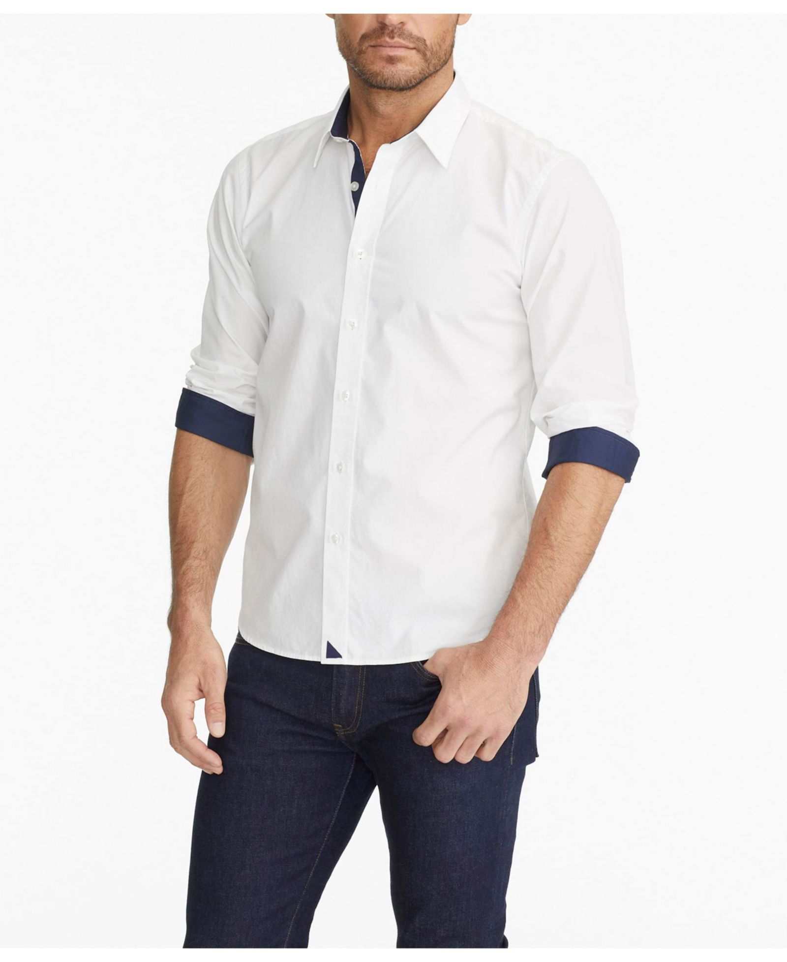 UNTUCKit Мужская рубашка Regular Fit Wrinkle-Free Las Cases Special Button Up