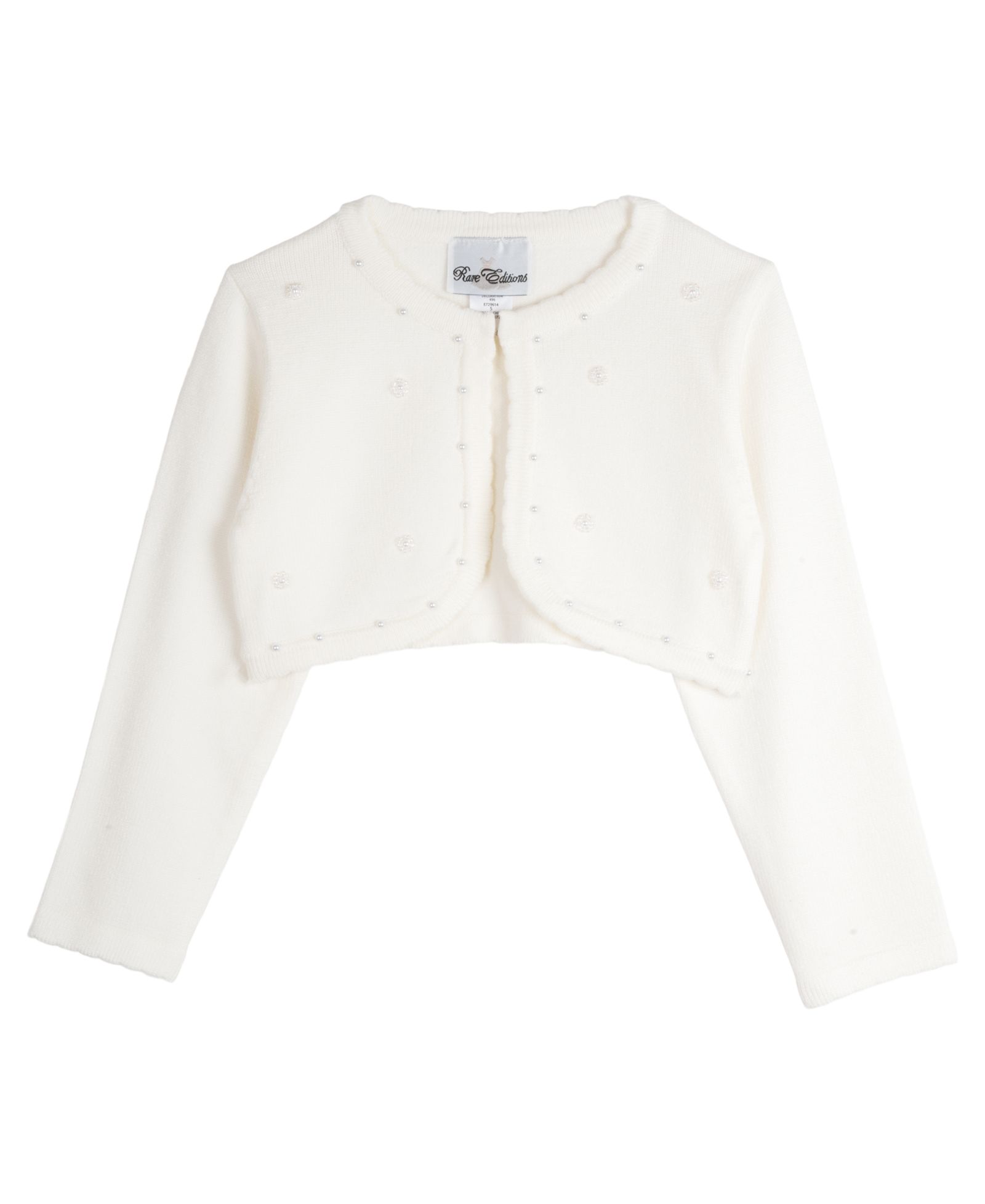Rare Editions Big Girls Imitation Pearl Embellished Cardigan, Created for Macy's