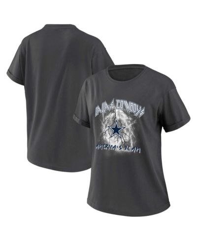 Women's WEAR by Erin Andrews Charcoal Dallas Cowboys Boyfriend T-shirt