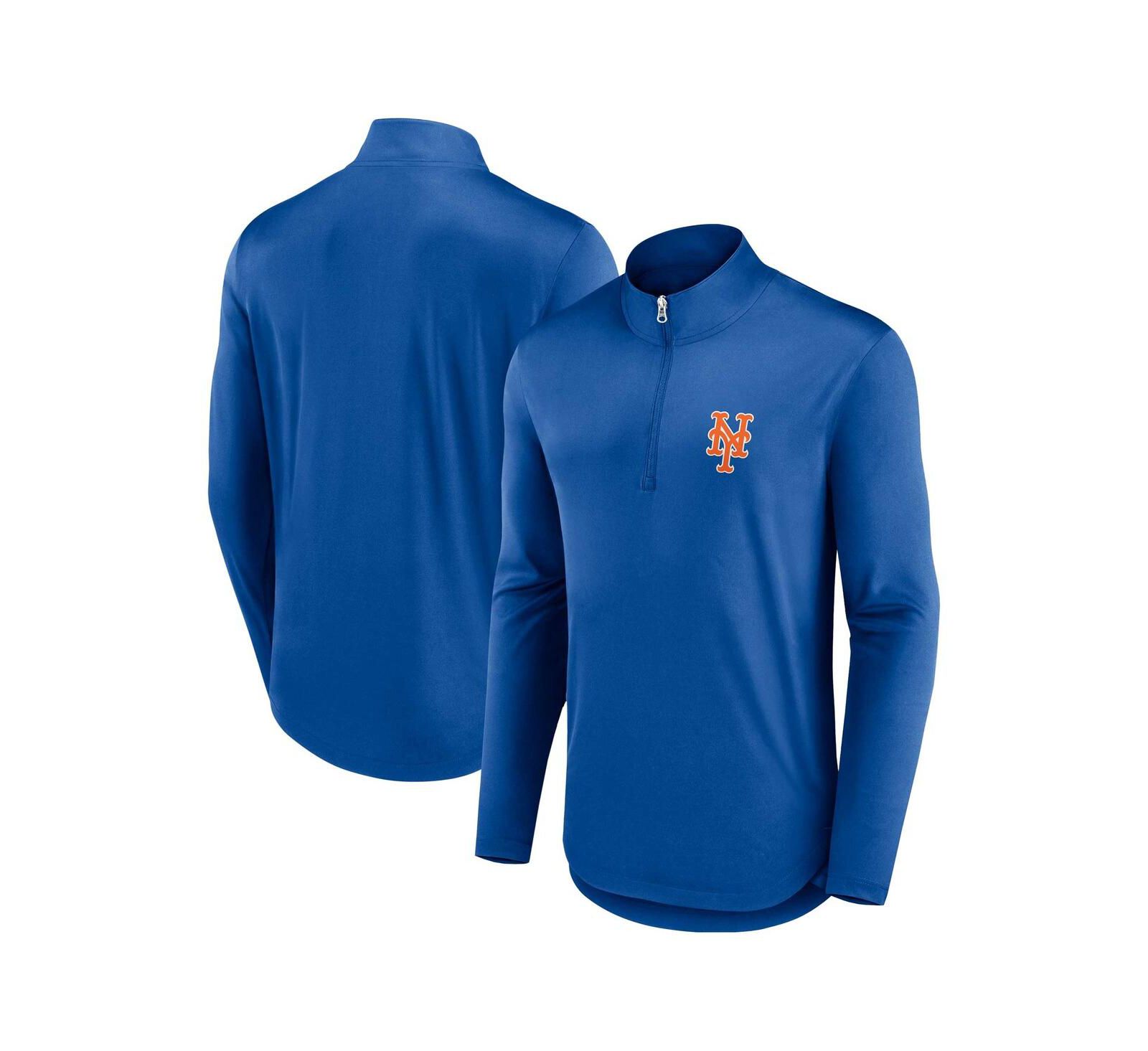 Мужской джемпер-толстовка Fanatics Royal New York Mets Quarterback Quarter-Zip