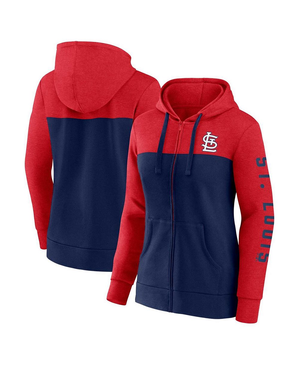 Женское худи Fanatics St. Louis Cardinals, цвет красный и темно-синий, на молнии