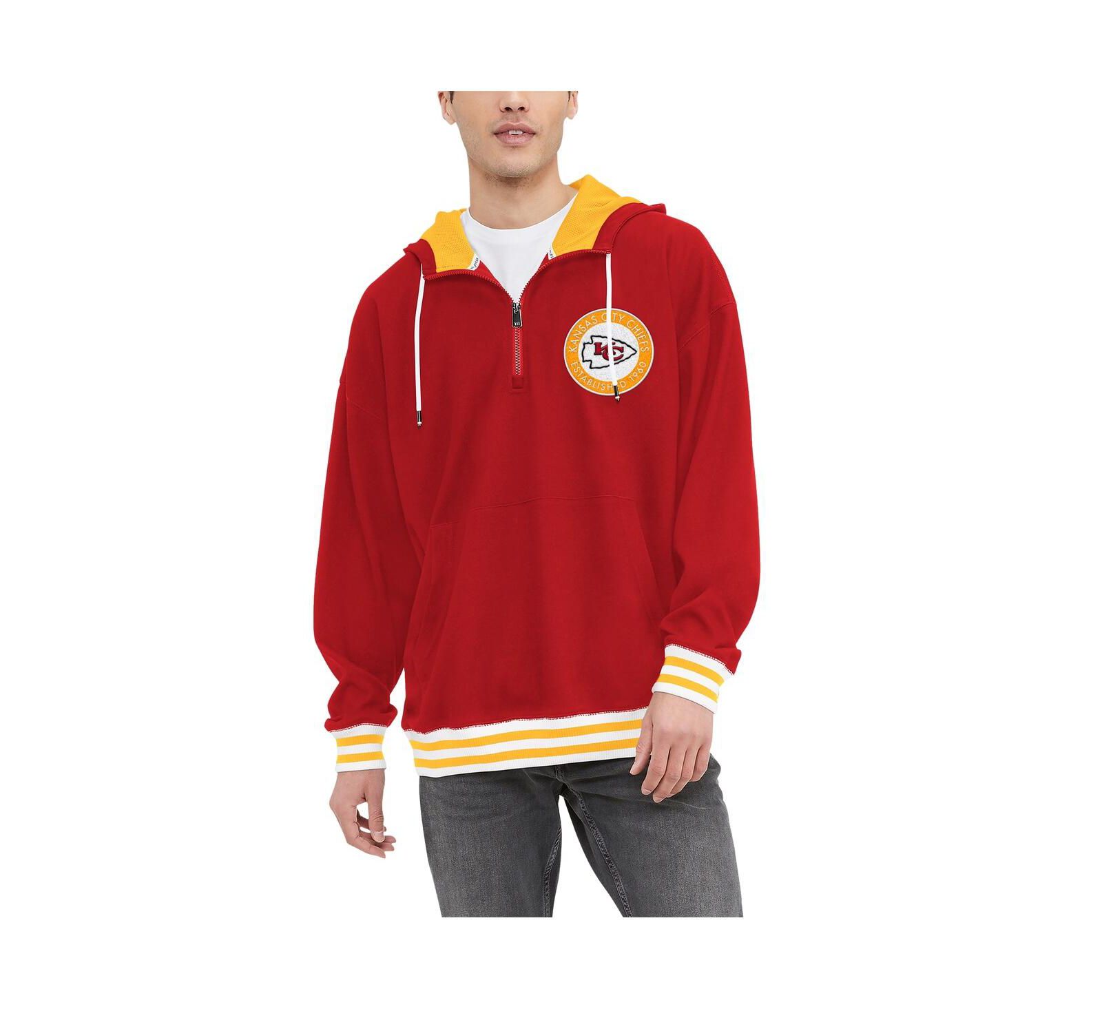 Мужской худи Tommy Hilfiger Red Kansas City Chiefs Aaron Quarter-Zip