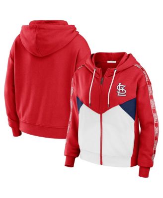 Женское худи WEAR by Erin Andrews Red, White St. Louis Cardinals Color Block Full-Zip
