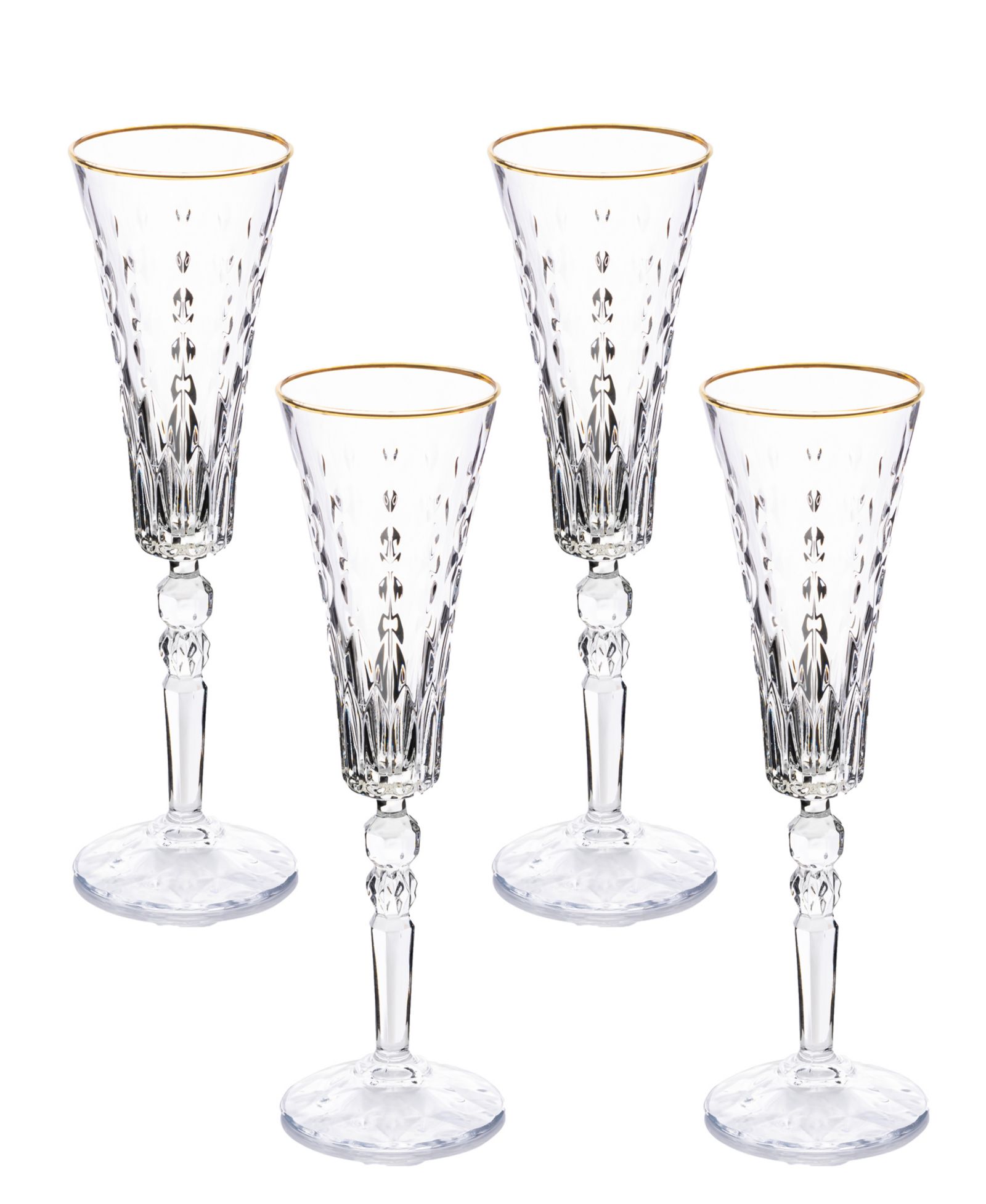 Набор бокалов Lorren Home Trends Marilyn Gold-Tone, 4 шт.