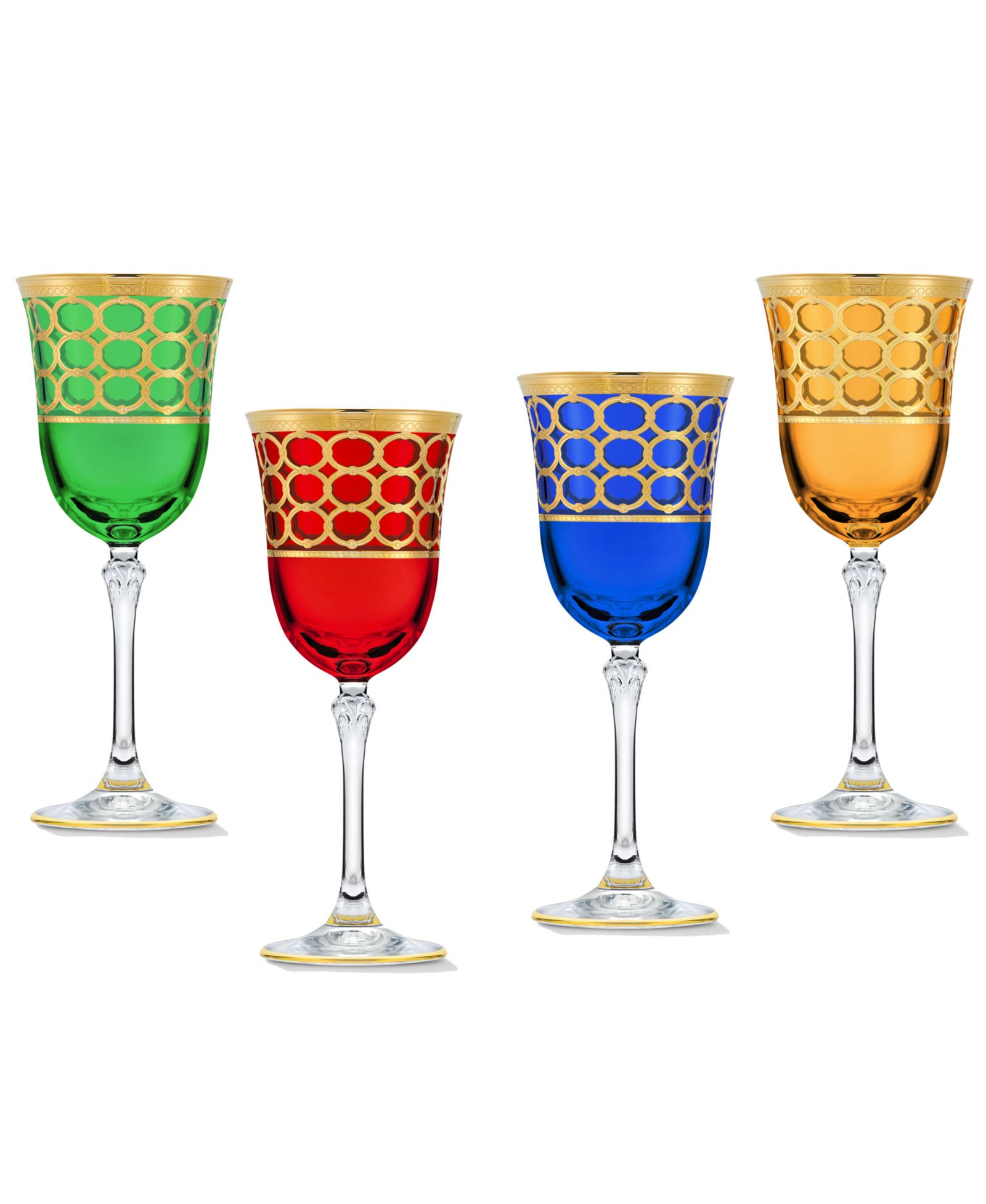 Lorren Home Trends Multicolor Wine Goblets, Set of 4