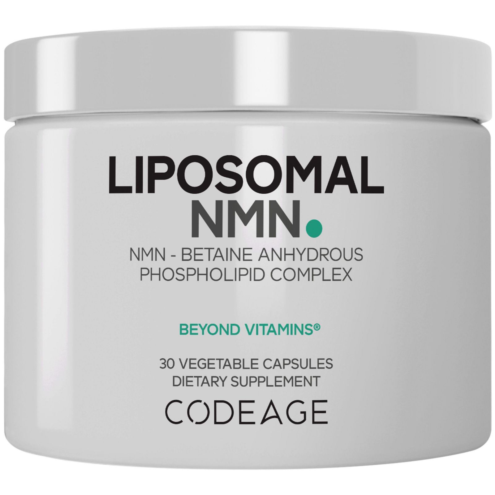 Капсулы Codeage Liposomal NMN and Betaine Anhydrous TMG Supplement, NAD + Precursor, 30 ct