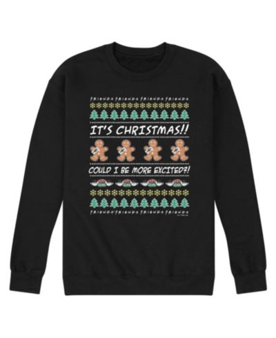 AIRWAVES Men's Friends Christmas Crew Fleece Pullover