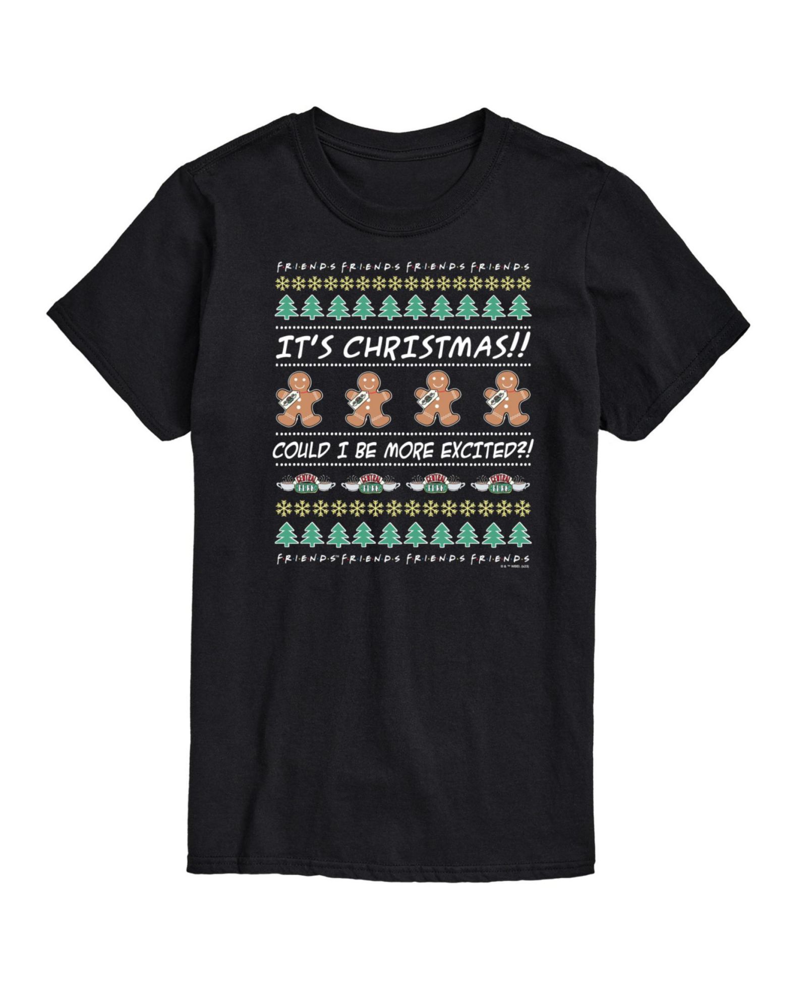 AIRWAVES Men's Friends Christmas Short Sleeve T-shirt