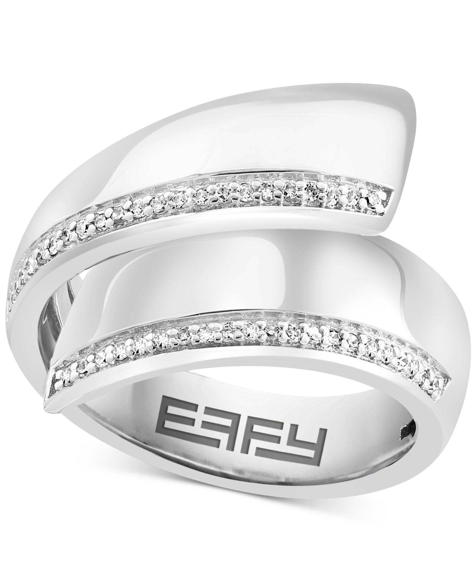 Кольцо EFFY® Diamond Wide Bypass в Sterling Silver