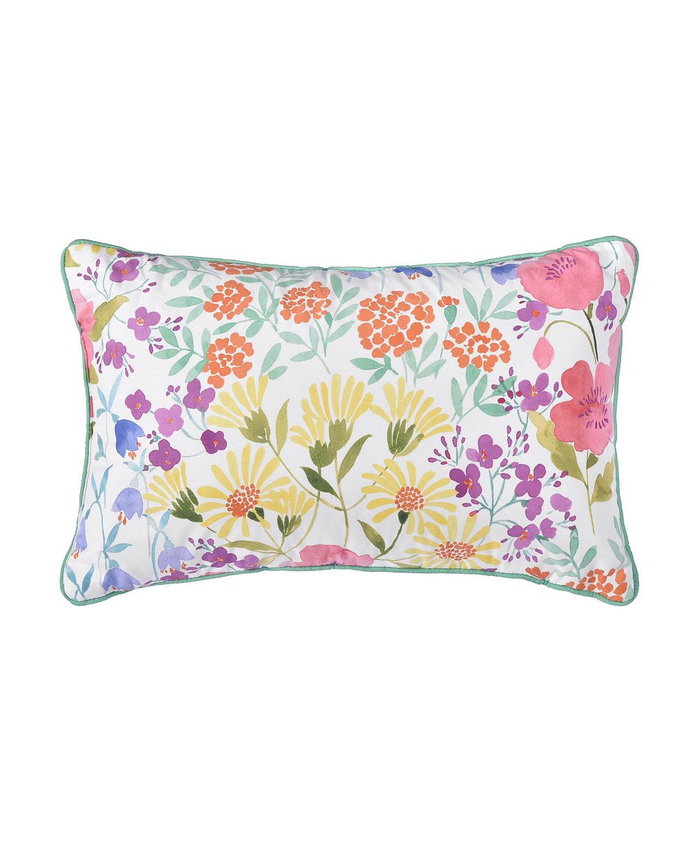 J. Queen Bold Jules Quilted Boudoir Decorative Pillow, 12" x 20"