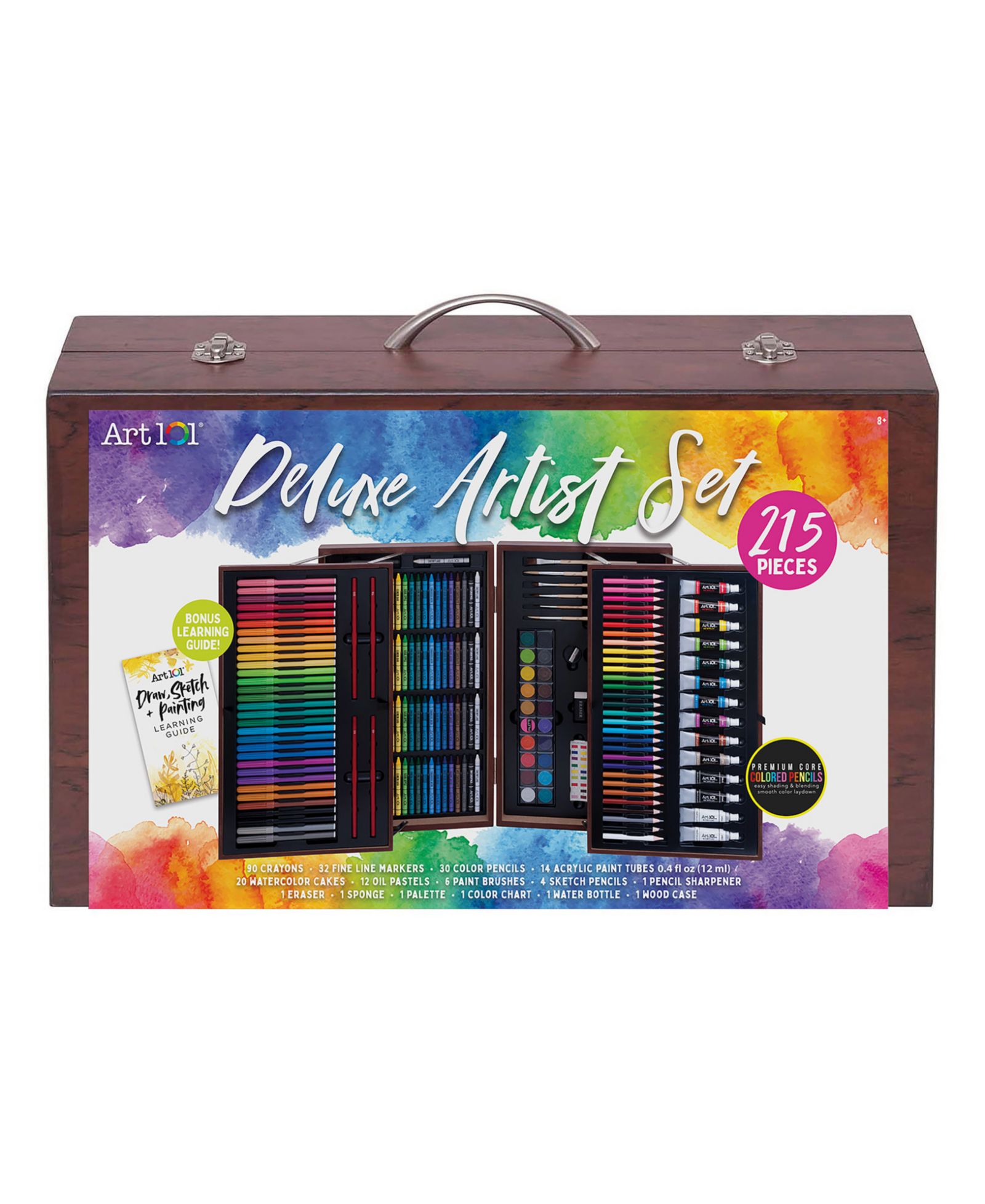 Набор для художников Art 101 Deluxe Wood Set, 215 Pieces