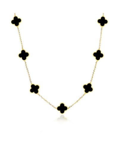 The Lovery маленькая золотая колье с клевером 14K Yellow Gold