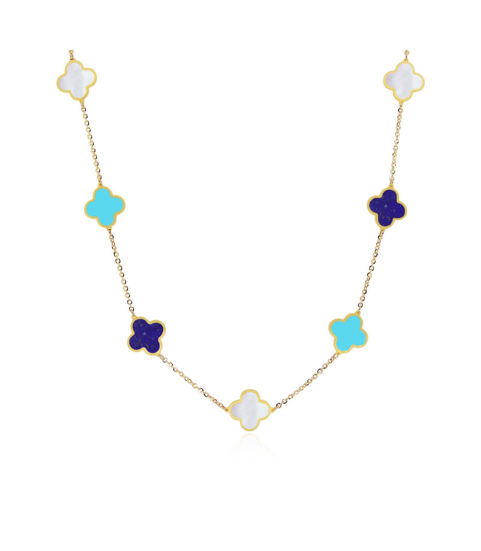 Колье The Lovery Small Blue Mixed Clover