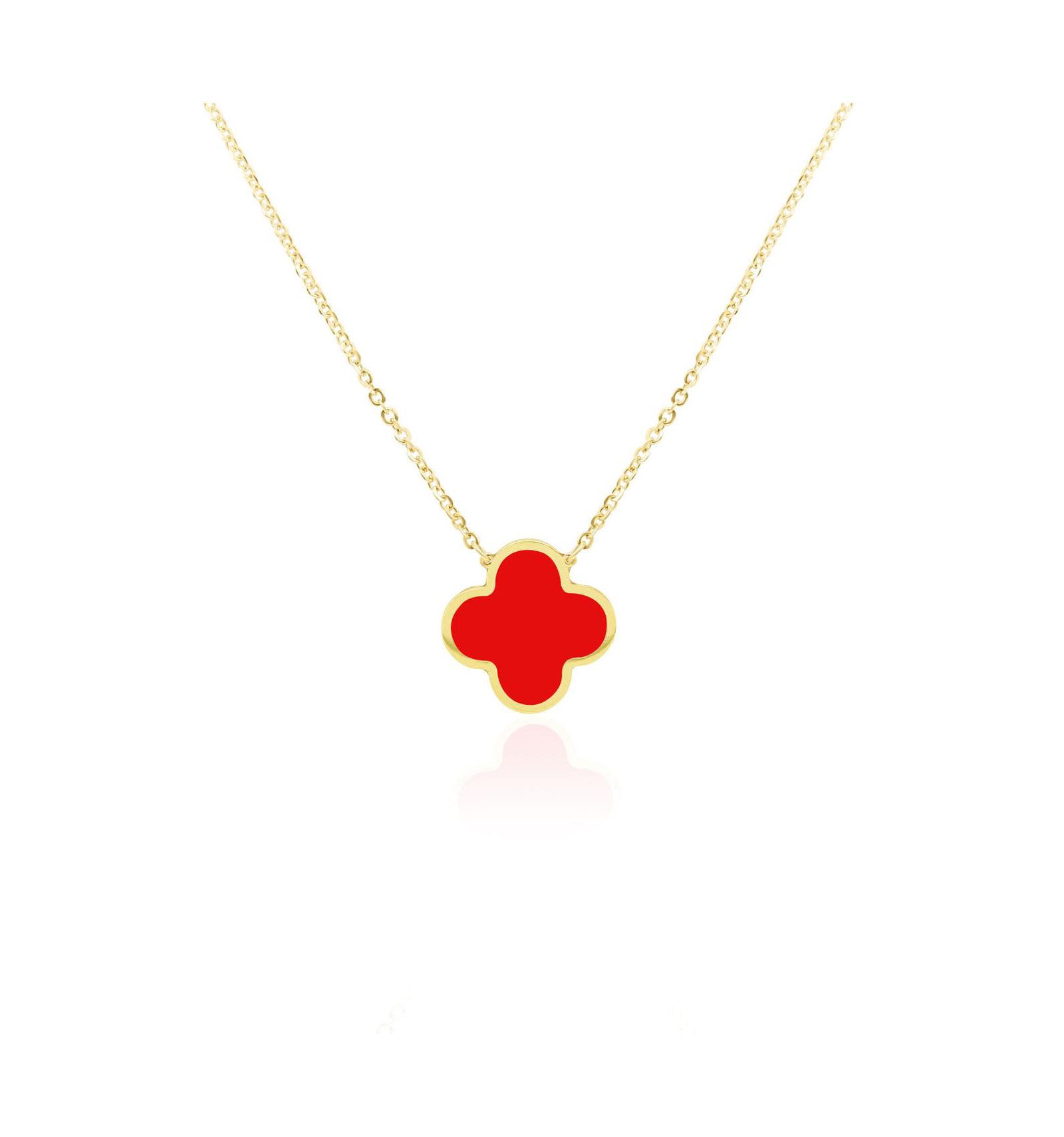 Колье The Lovery Extra Coral Single Clover