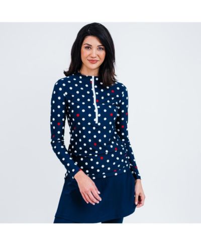 Женский топ для плавания Calypsa Women's Half-Zip Nora Swim Top