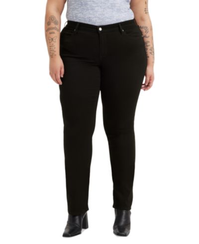 Джинсы Levi's® Trendy Plus Size 314 Mid-Rise Shaping Straight-Leg
