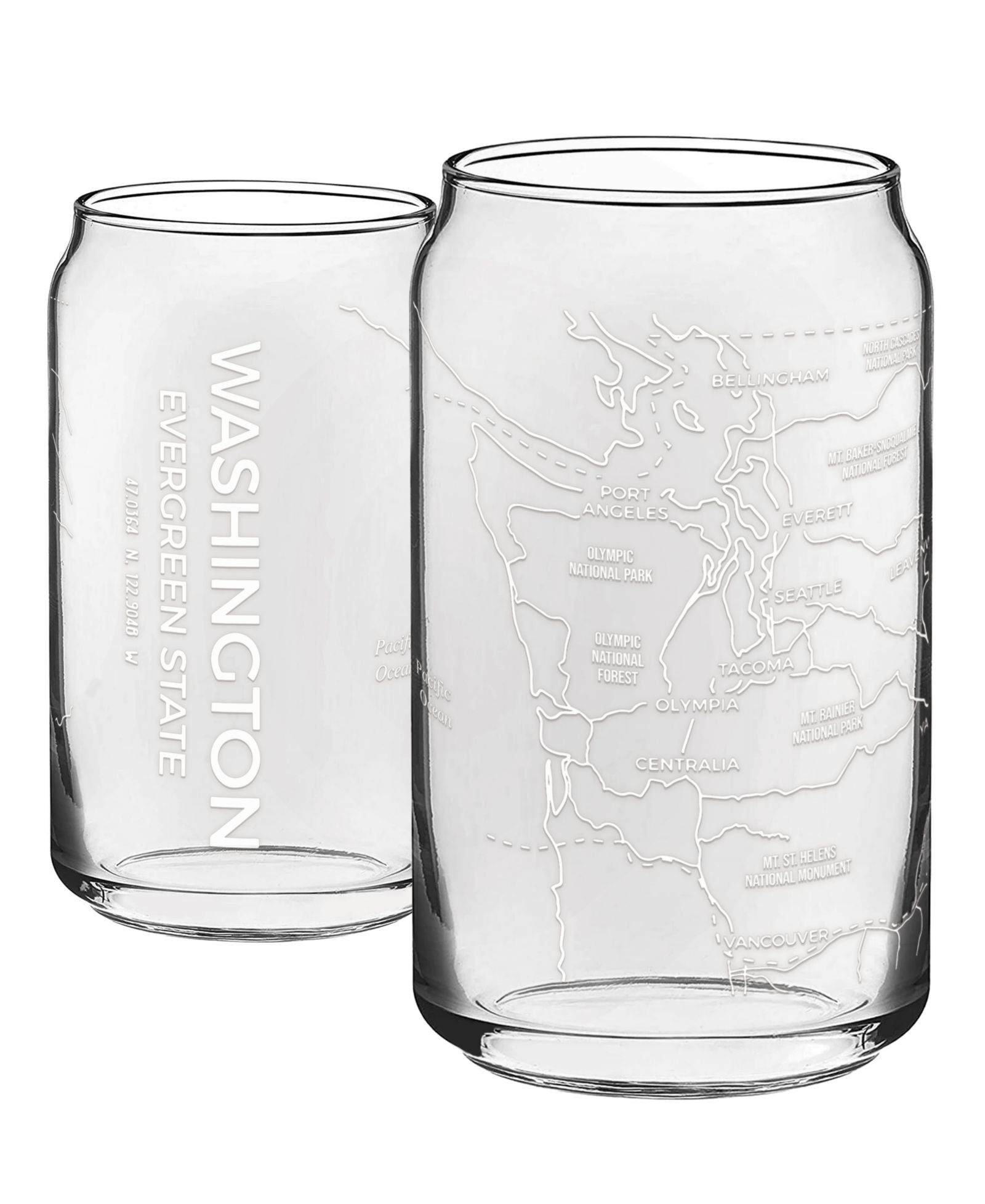 NARBO THE CAN Seattle Map стаканы для воды 16 oz, набор из 2 шт