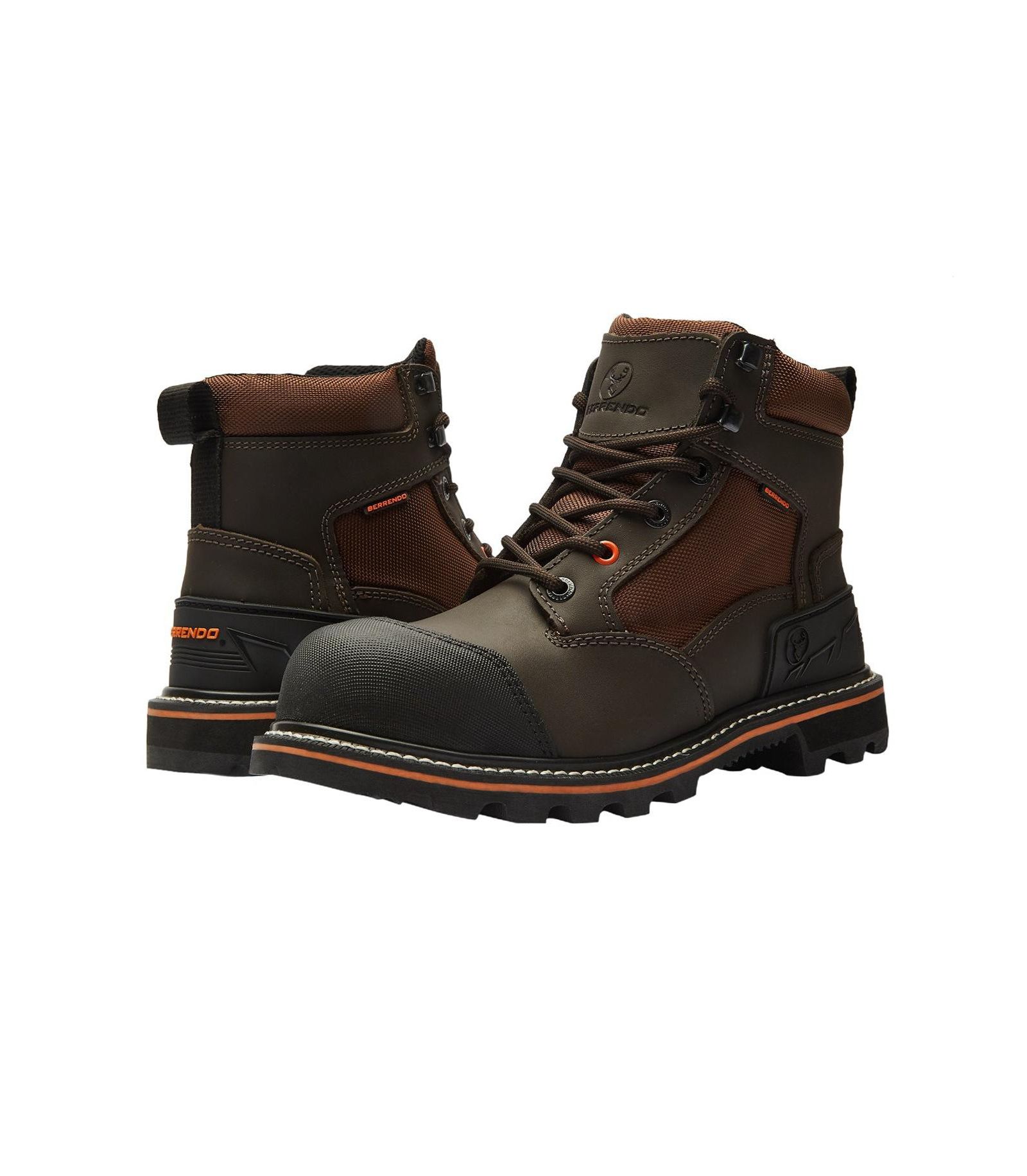 Berrendo Men's 6" Steel Toe Work Boots for Men - Electrical Hazard - Oil and Slip Resistant