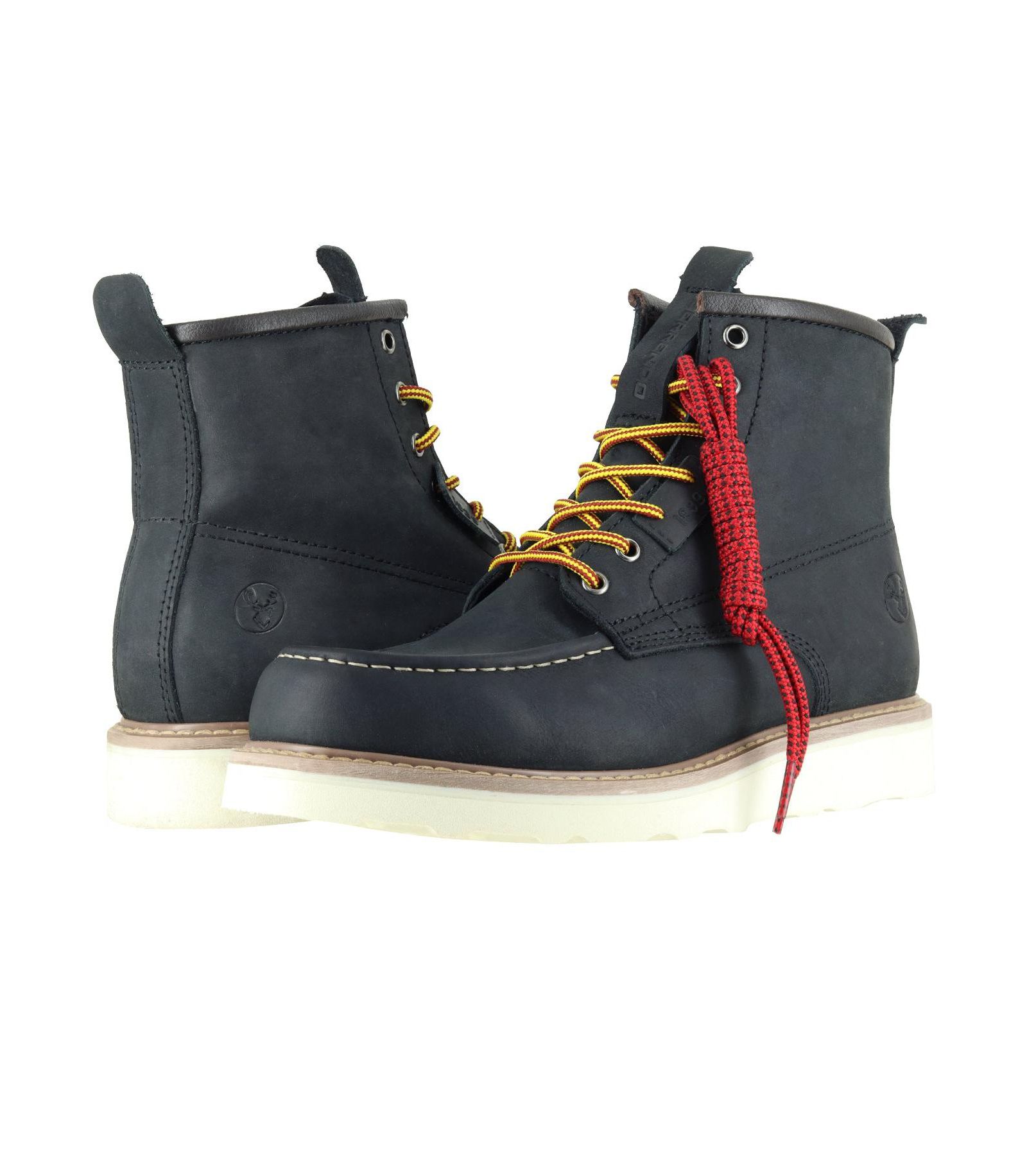 Berrendo Men's 6" Moc Toe Work Boots for Men - Wedge Steel Toe Boots - Vibram EVA Outsole - EH Rated
