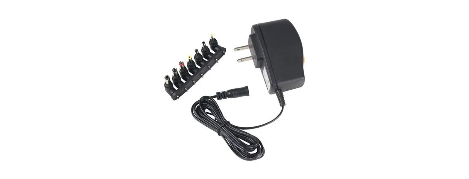 RCA 7-Adapter Tip AC to DC Power Adapter, Compatible with Portable Devices Requiring 300mA or Less