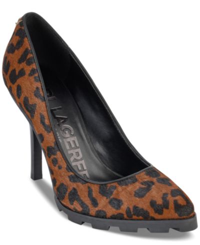 Туфли-лодочки KARL LAGERFELD PARIS Madelyn Slip On Pointed Toe Lug Sole