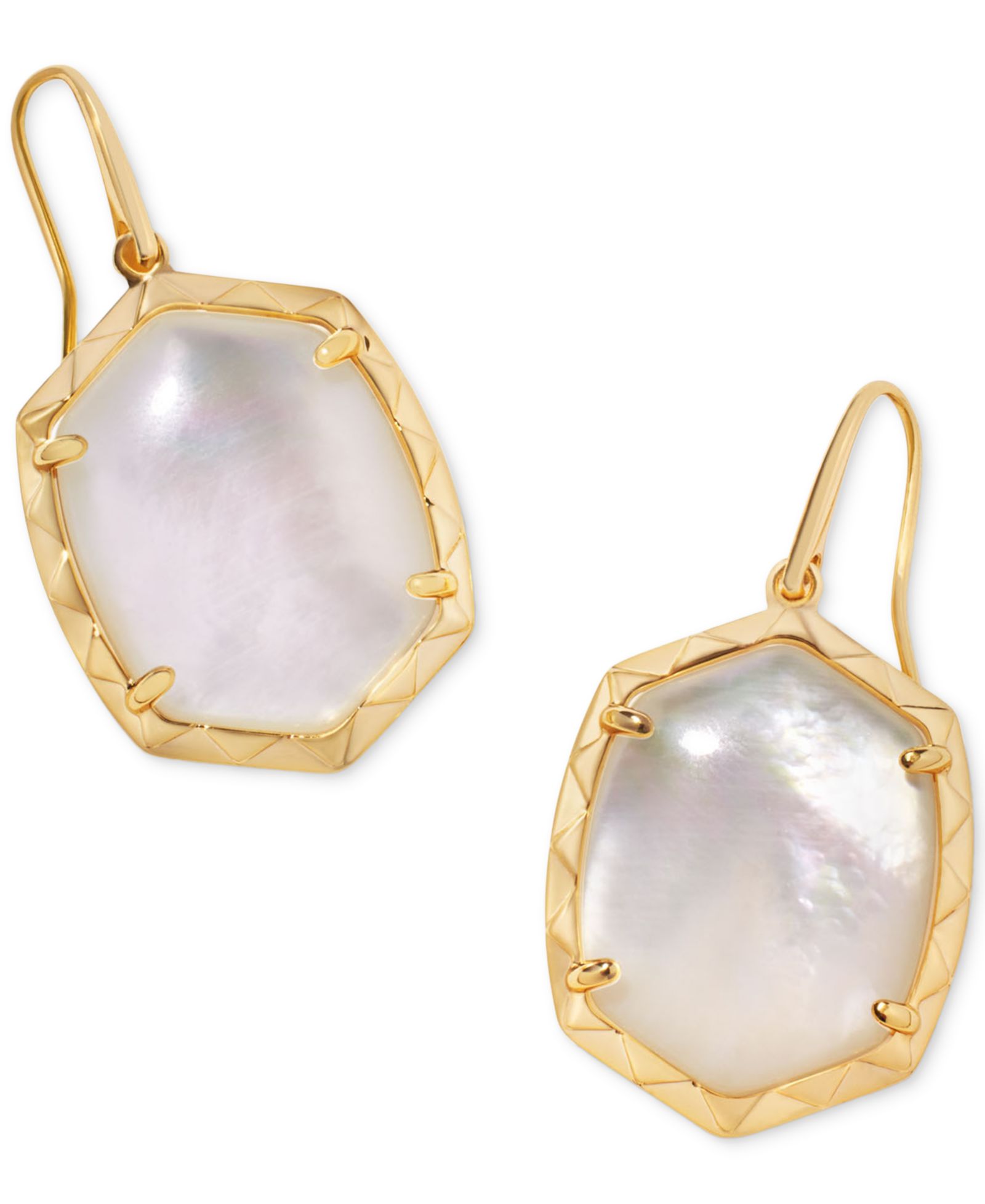 Серьги-подвески Kendra Scott Daphne с имитацией жемчуга, позолоченные 14k Gold