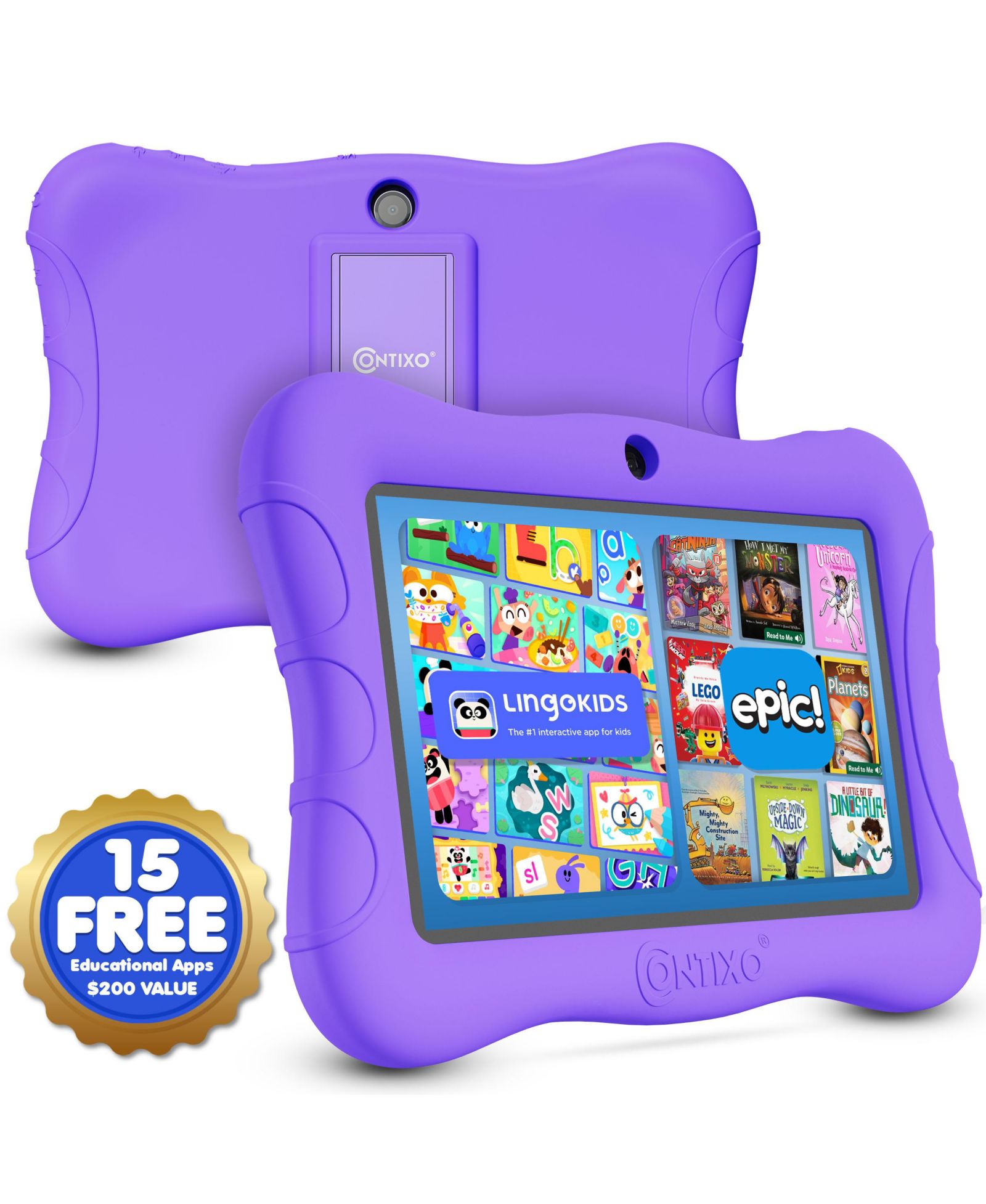 Contixo 7" V9 Parental-Controls Kids Tablet with Protective Case