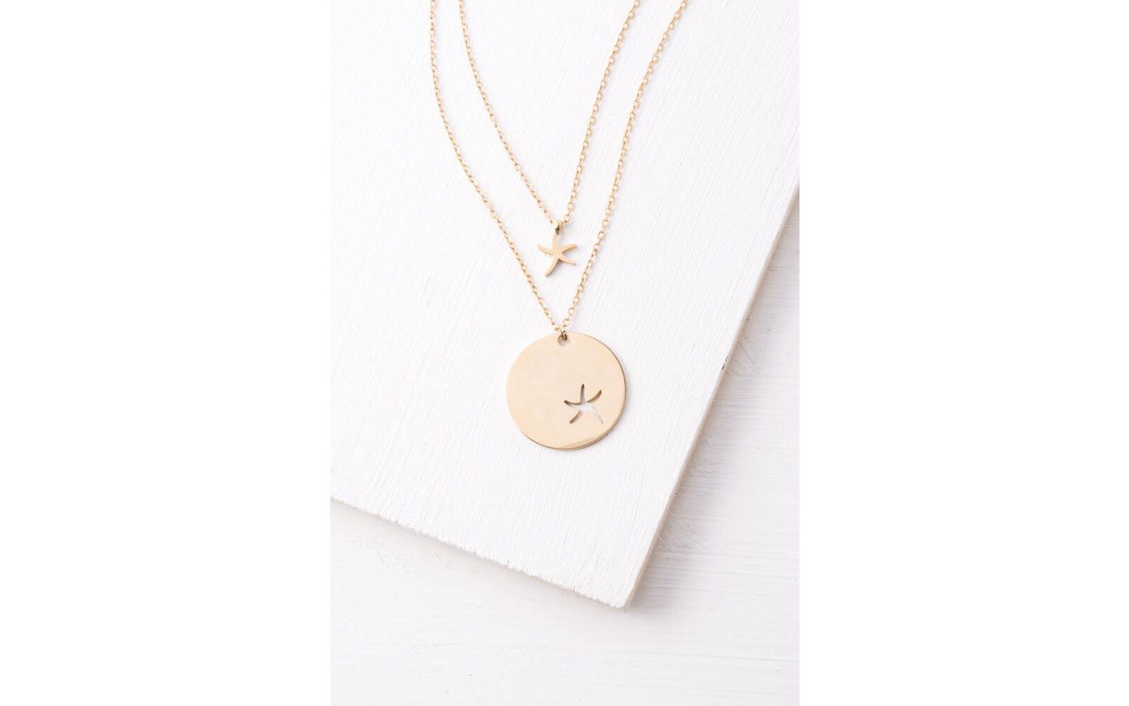 Набор ожерелий Starfish Project Community Gold Starfish Pendant