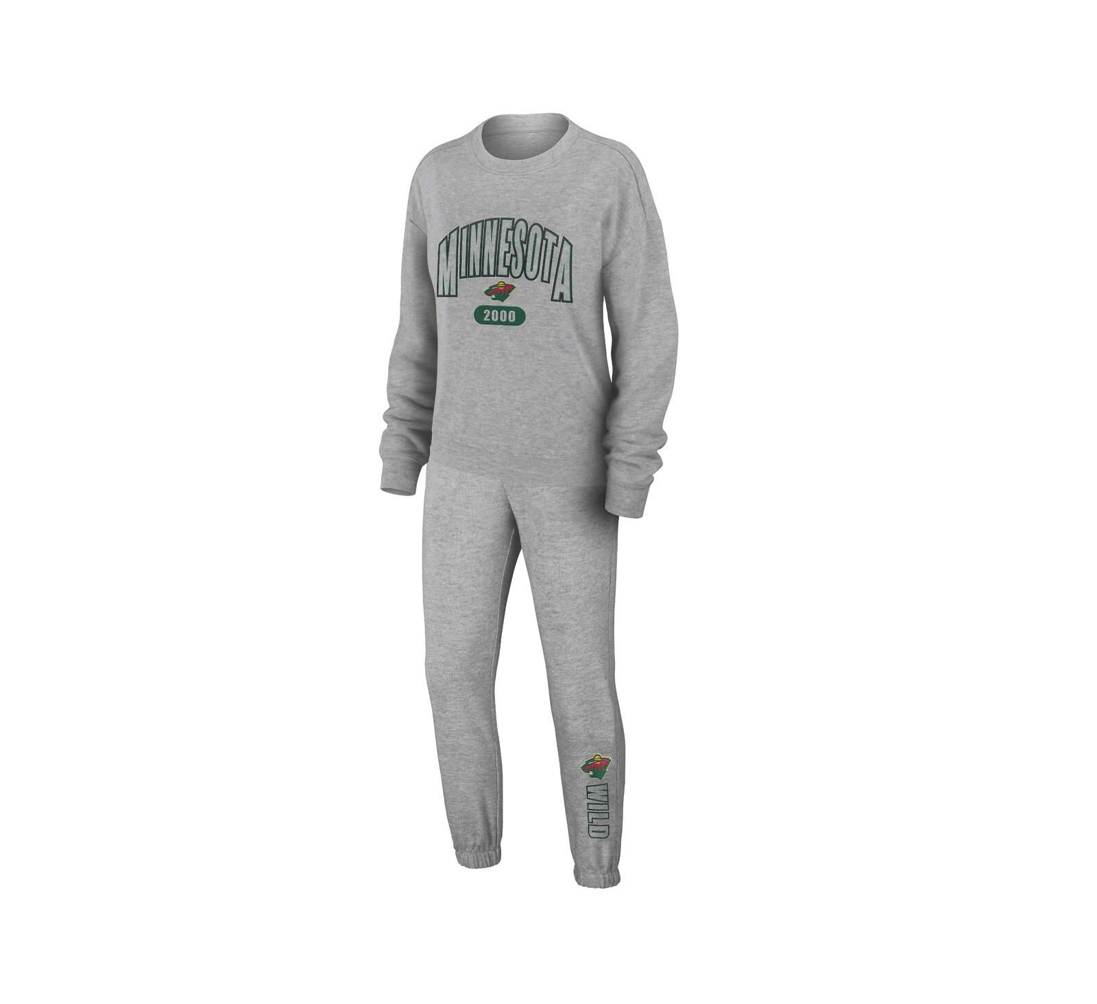 Женский комплект для сна WEAR by Erin Andrews Minnesota Wild: футболка с длинным рукавом и брюки