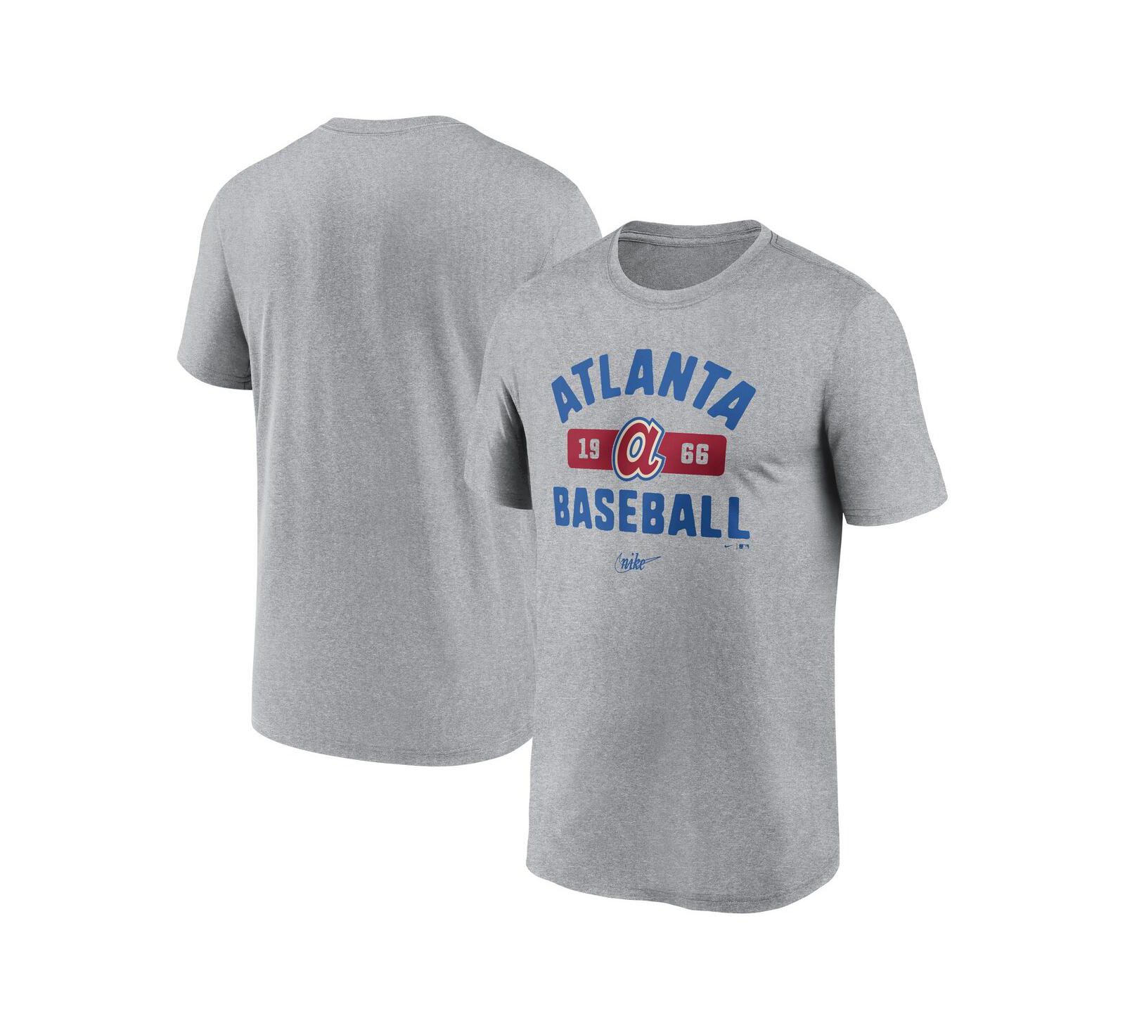 Men's Nike Heather Gray Atlanta Braves Legend T-shirt