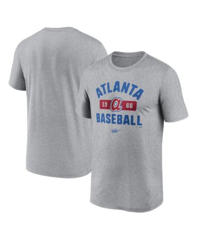 Мужская футболка Nike Heather Gray Atlanta Braves Legend