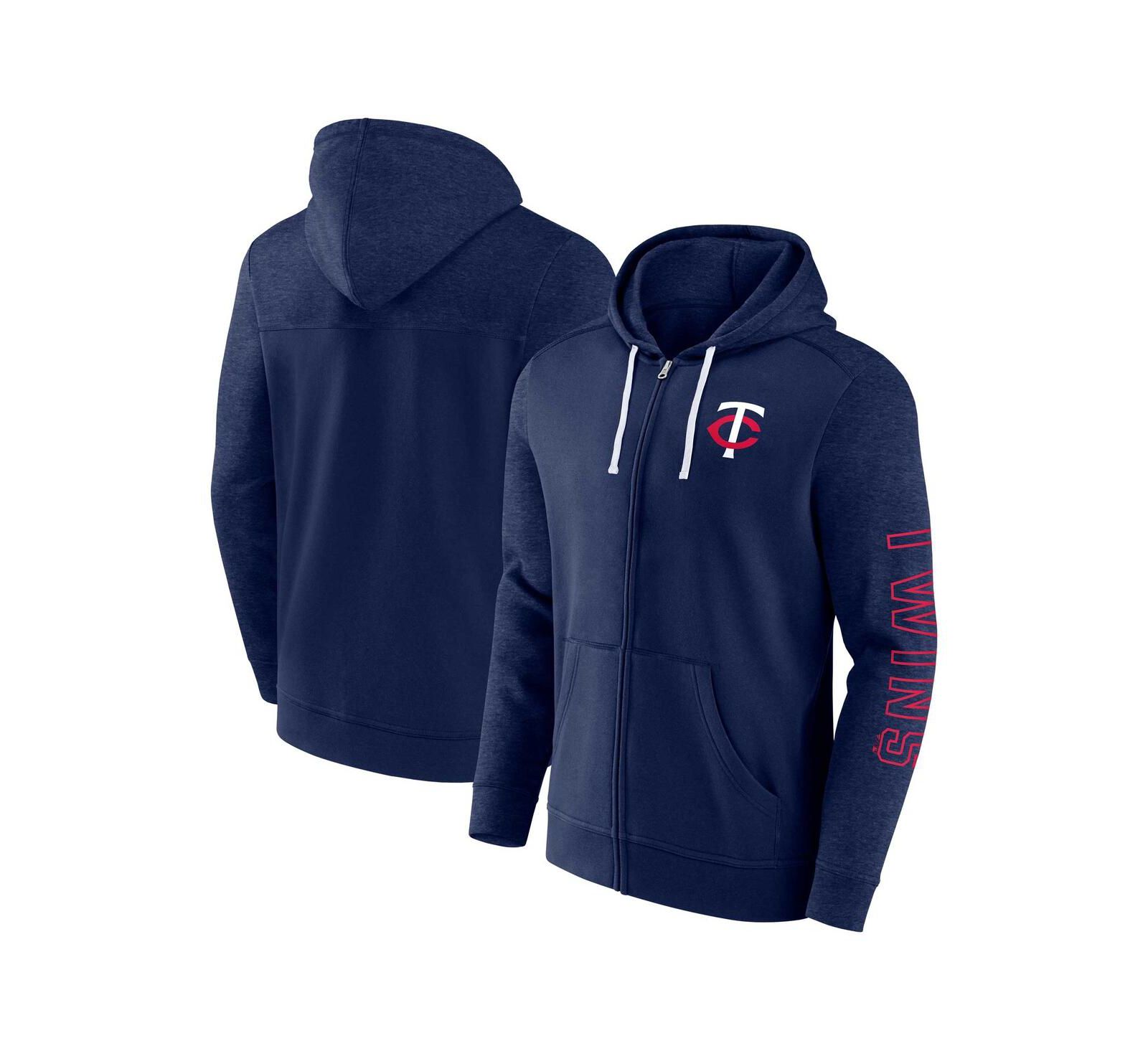 Мужское худи на молнии Fanatics Minnesota Twins Offensive Line Up темно-синее
