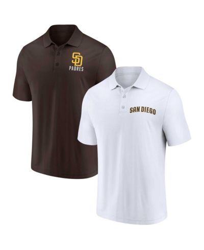 Мужской комплект поло Fanatics Brown, White San Diego Padres Logo Lockup