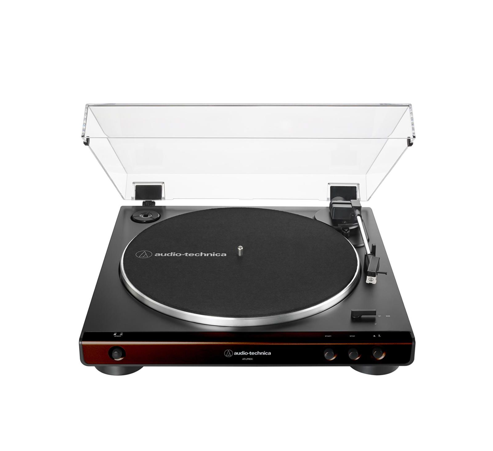 Полностью автоматический поворотный стерео проигрыватель Audio Technica AT-LP60X-BN с ременным приводом