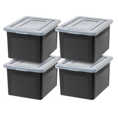 Контейнер для хранения IRIS Letter & Legal Size, 4 Pack, Black