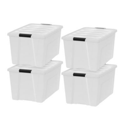 Контейнер для хранения IRIS 4 Pack 72qt Plastic with Lid, Pearl