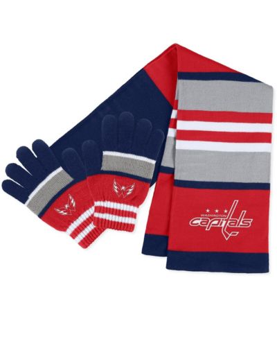 Женский комплект перчаток и шарфа WEAR by Erin Andrews Chicago Capitals в полоску