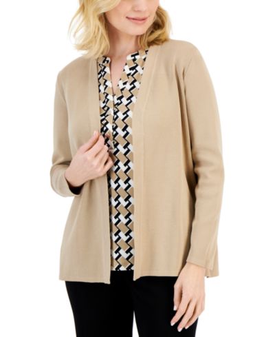 Petite Newport Open-Front Cardigan