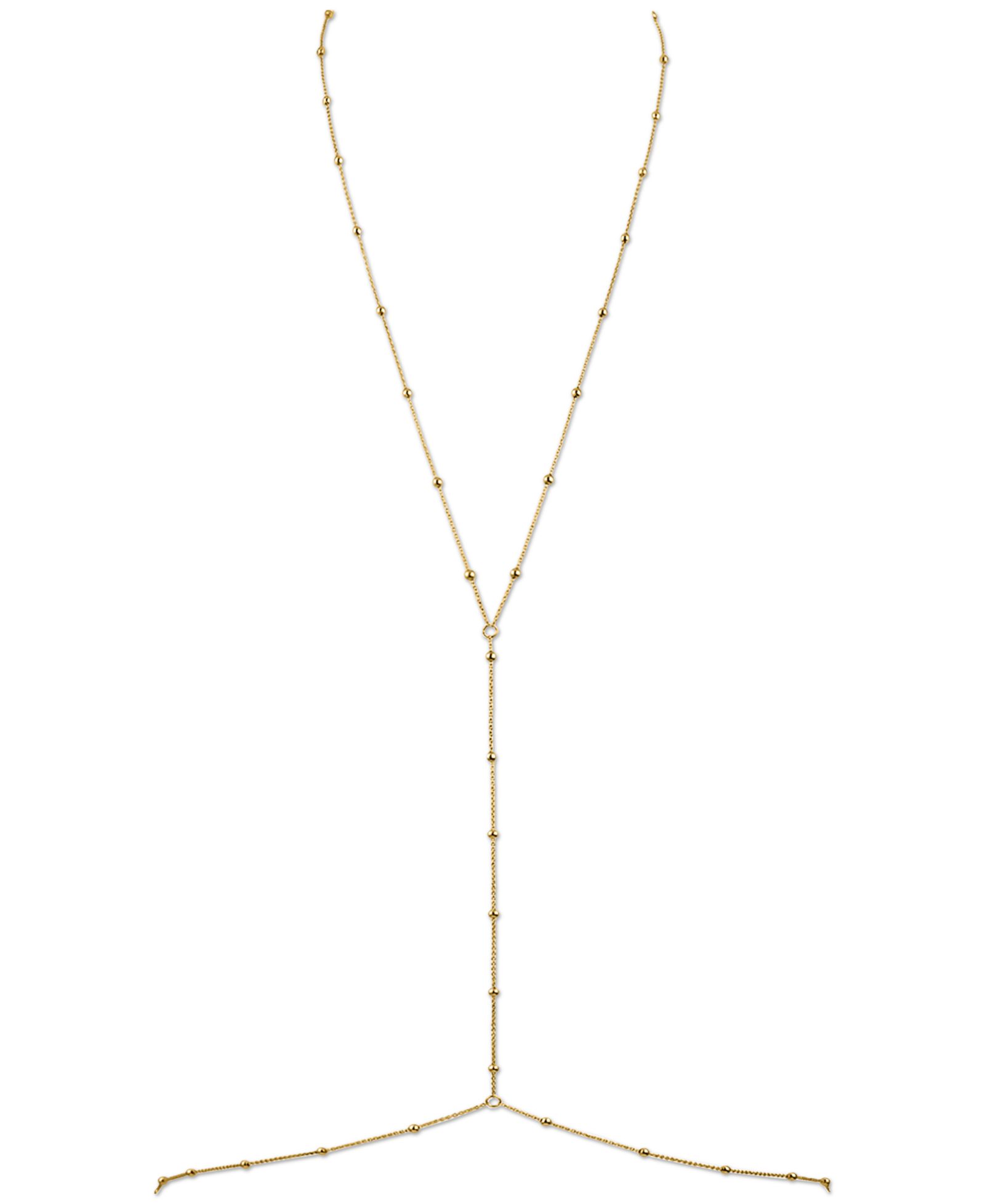 OMA THE LABEL 18k Gold-Plated Dainty Bead Body Chain