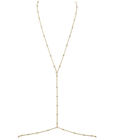 OMA THE LABEL 18k Gold-Plated Dainty Bead Body Chain