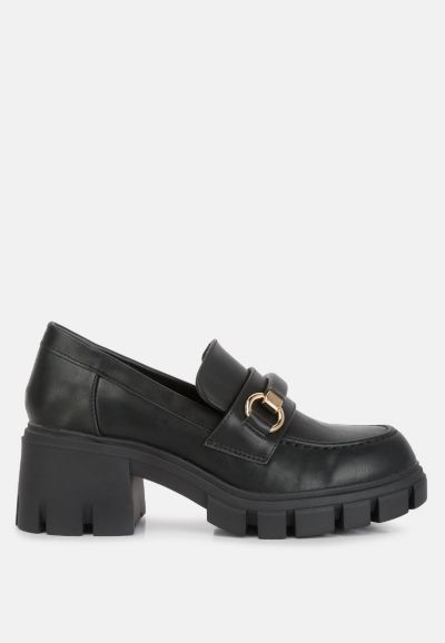 Rag and Co Womens Evangeline Chunky Platform Loafers