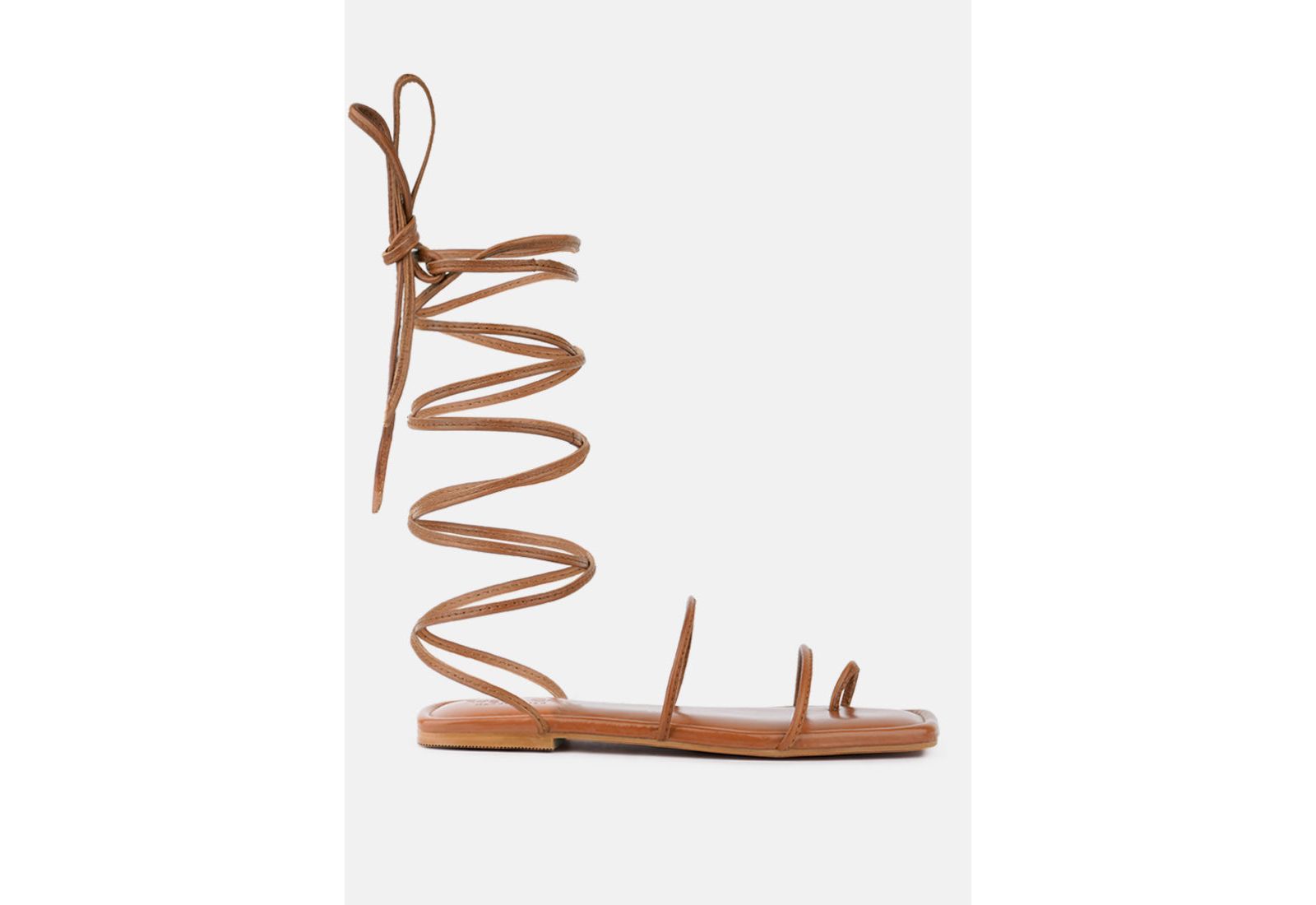 AMATHA Womens Essential Toe Ring Summer Leather Flats