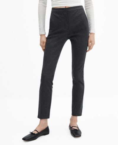 MANGO Women's Crop Skinny Pants